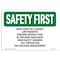 Signmission OSHA, Roof Edge Fall Hazard Low Parapets Persons, 10in X 7in Rigid Plastic, 10" W, 7" H, Landscape OS-SF-P-710-L-10728 - alternate 1